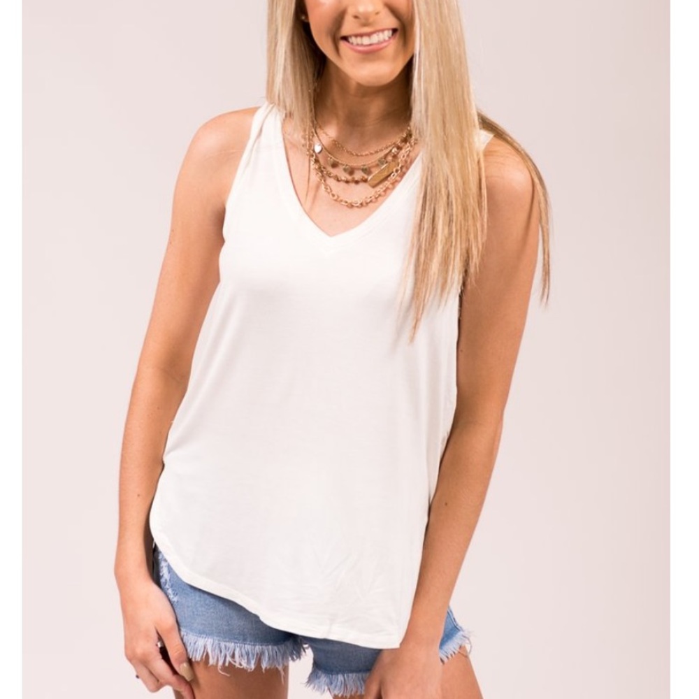 Double Zero White Tank NWT